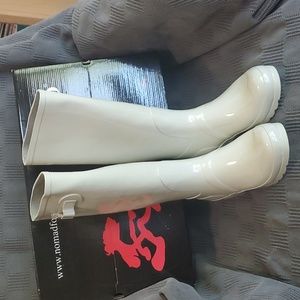 Rain boots never worn, beige even though they look white